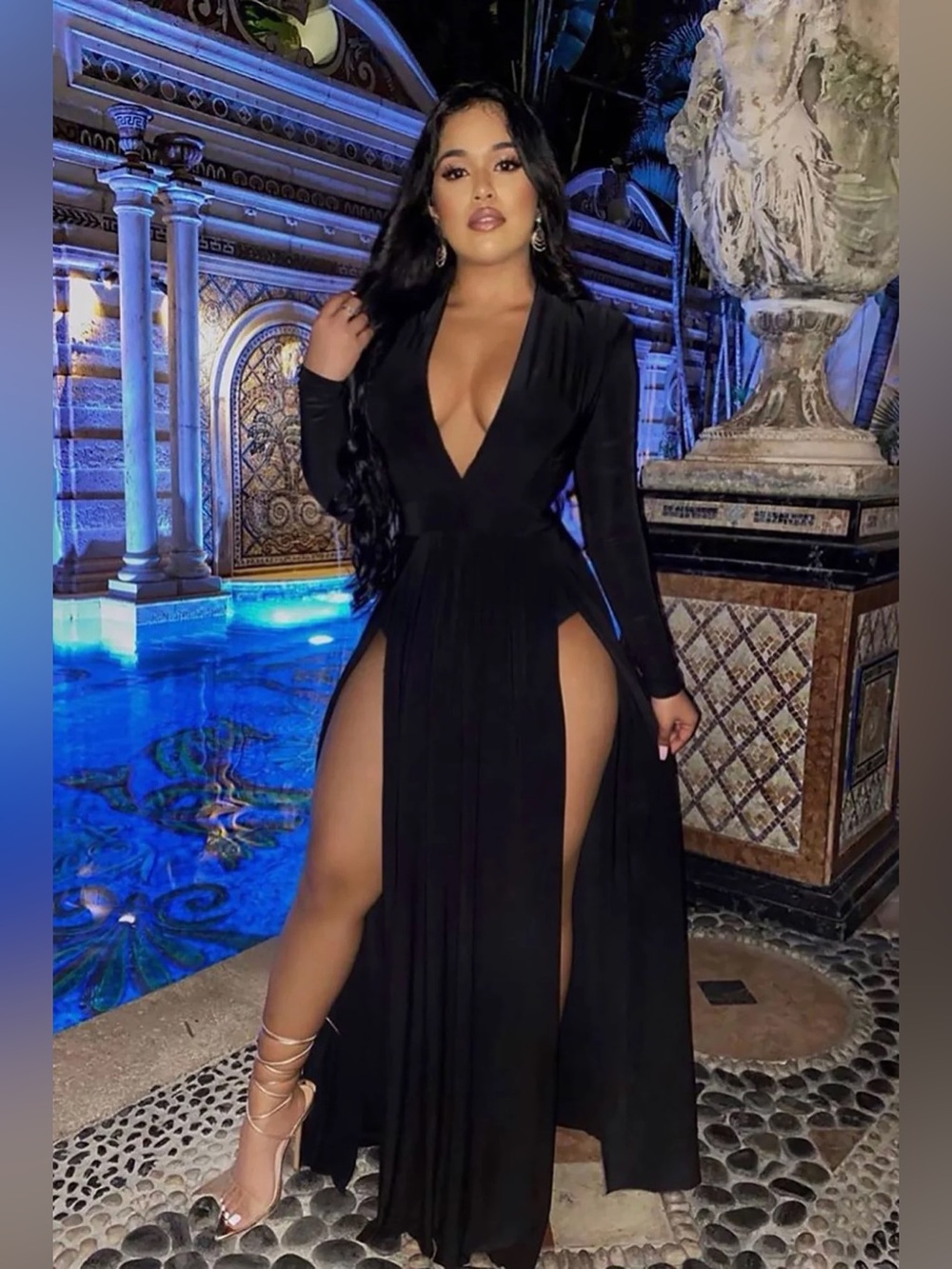 fashion nova black dress with slits | Dresses | Fashion Nova Plunge Maxi Dual High Men's Water Resistant Chelsea Cute Homecoming Dress Color:Yellow/Silver Available In Black